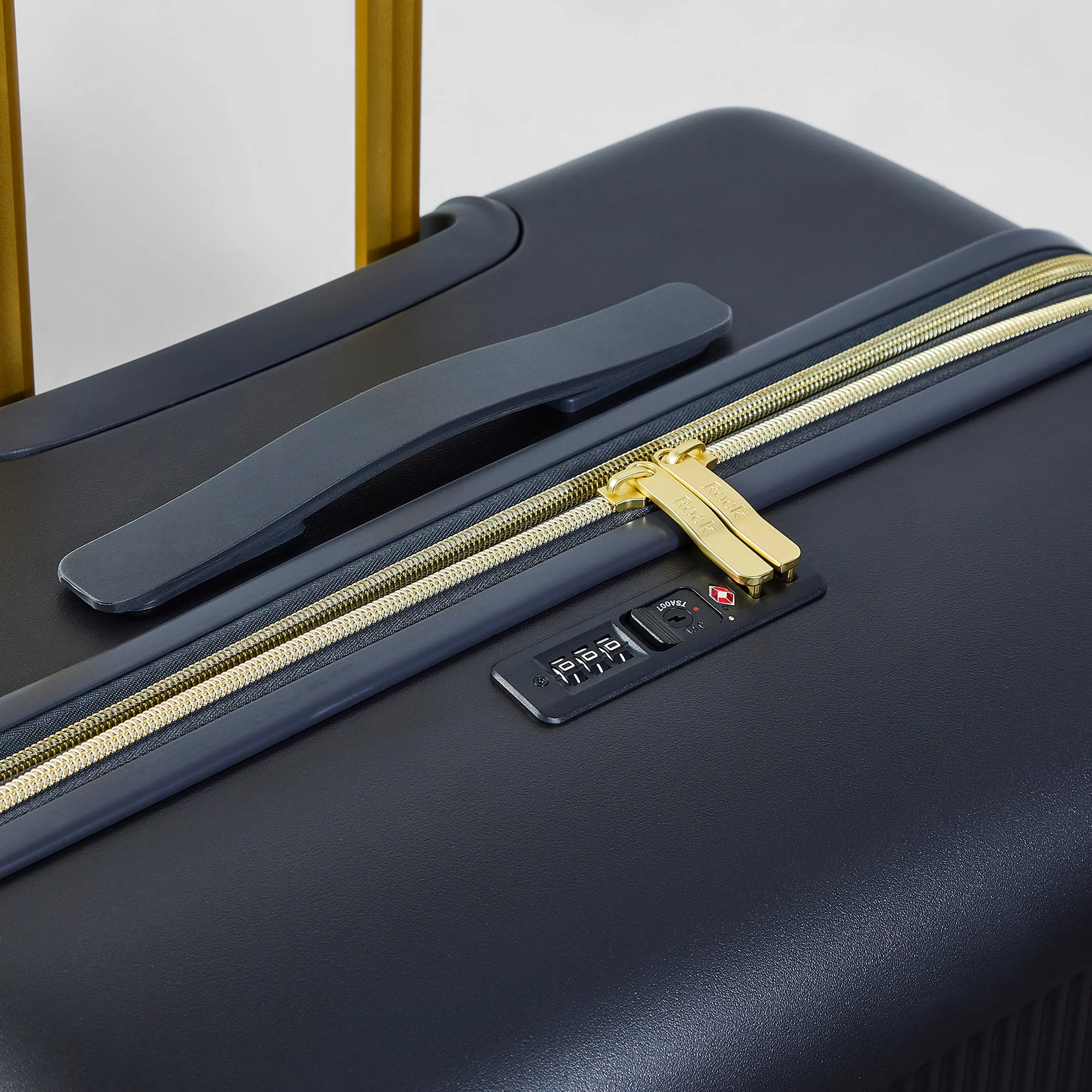 Aria Large Suitcase in Charcoal + Gold - Image 5