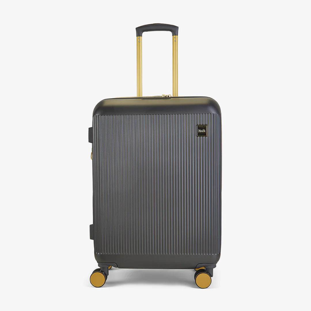 Aria Medium Suitcase in Charcoal + Gold - Image 2