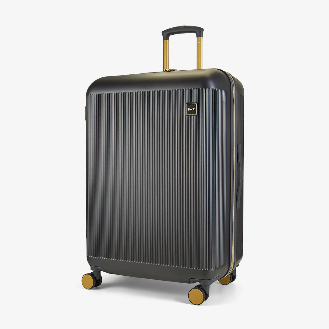 Aria Set of 3 Suitcase in Charcoal + Gold - Image 2