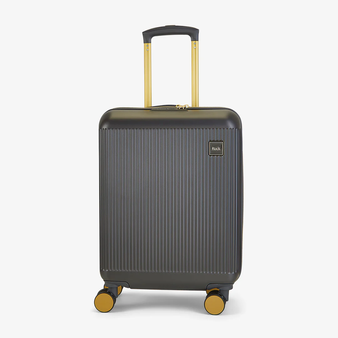 Aria Small Suitcase in Charcoal + Gold - Image 2
