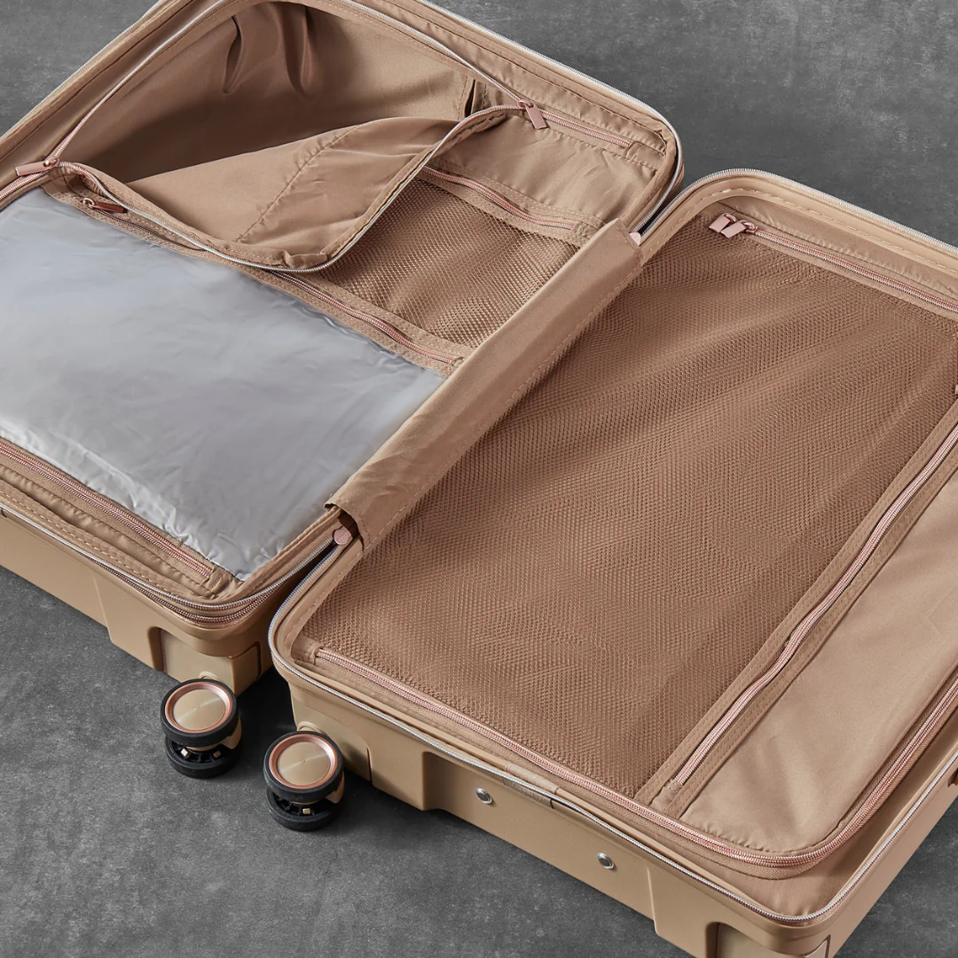 Astrid Large Suitcase in Beige - Image 5