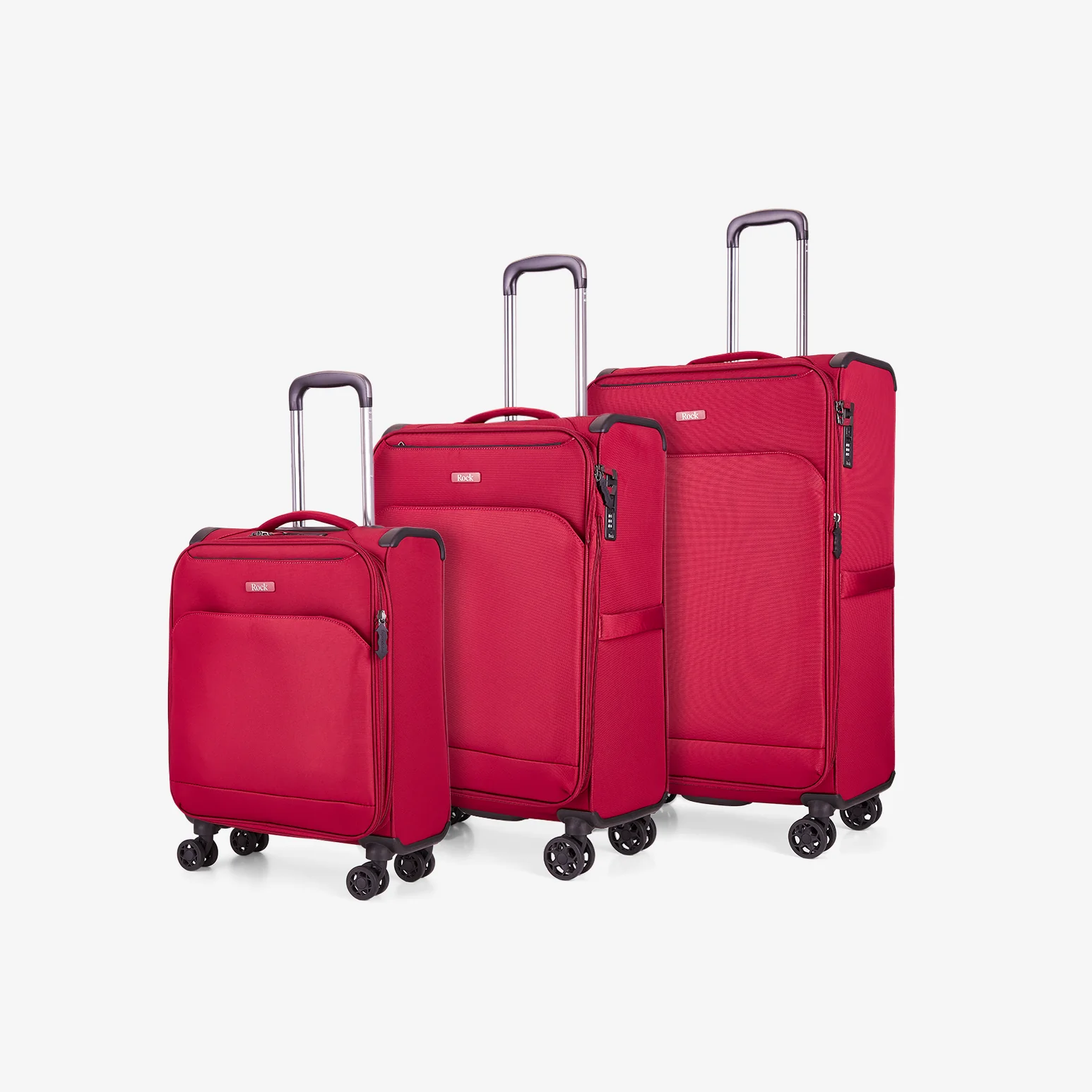 Georgia Set of 3 Suitcases in Burgundy