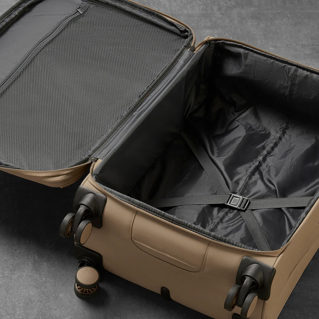 Harper Large Suitcase in Beige - Image 5