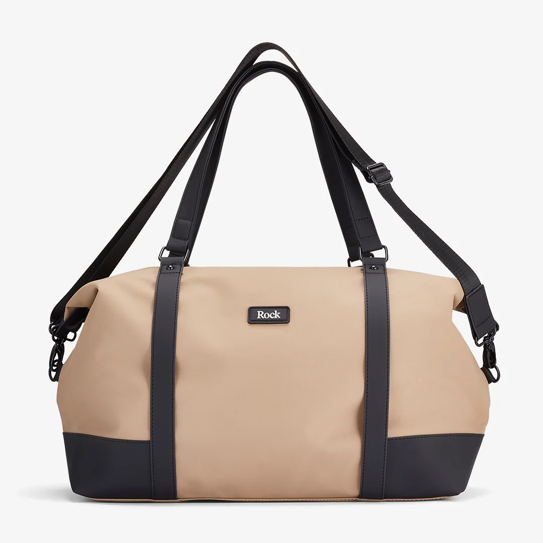 Harper Medium Holdall In Beige - Image 2