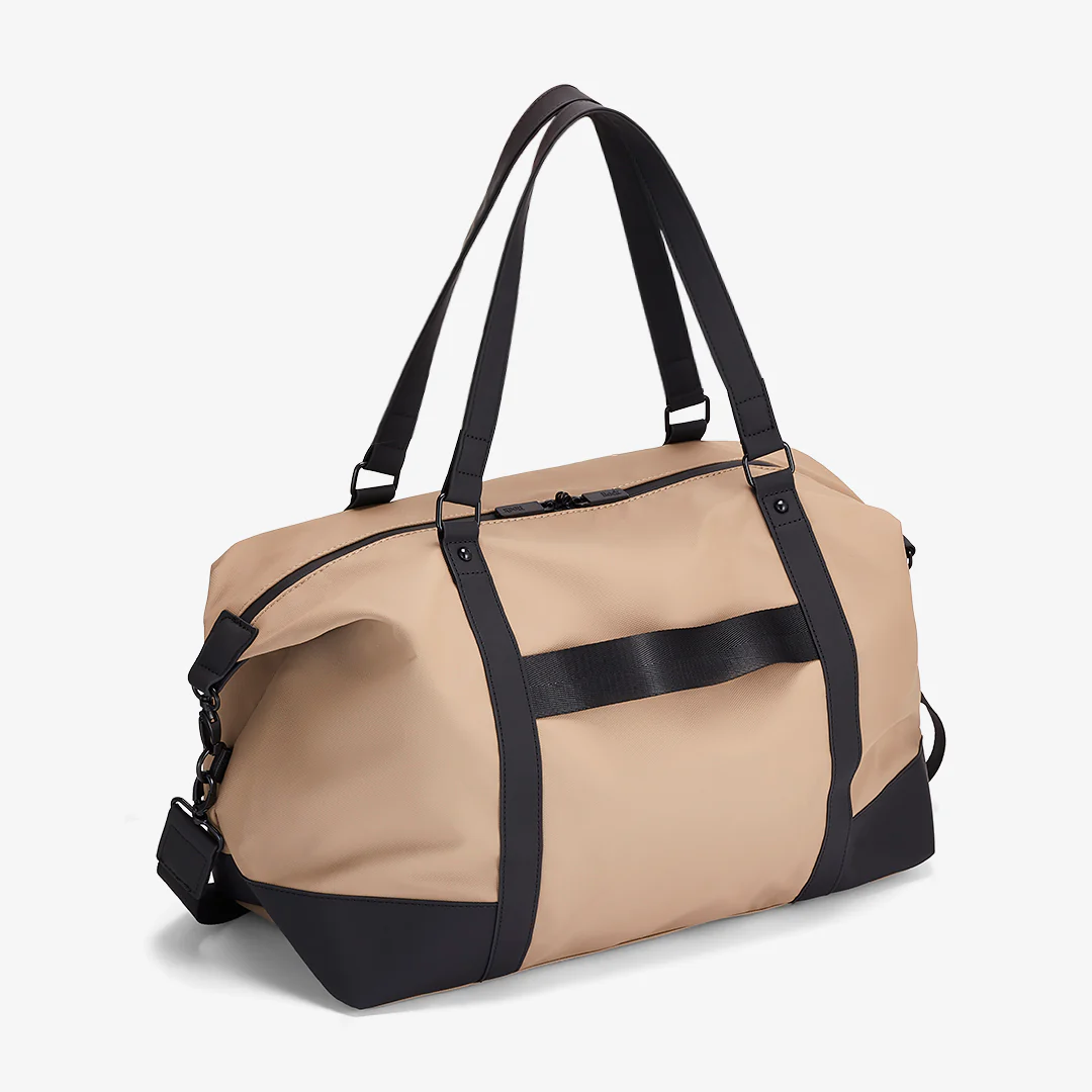 Harper Medium Holdall In Beige - Image 4