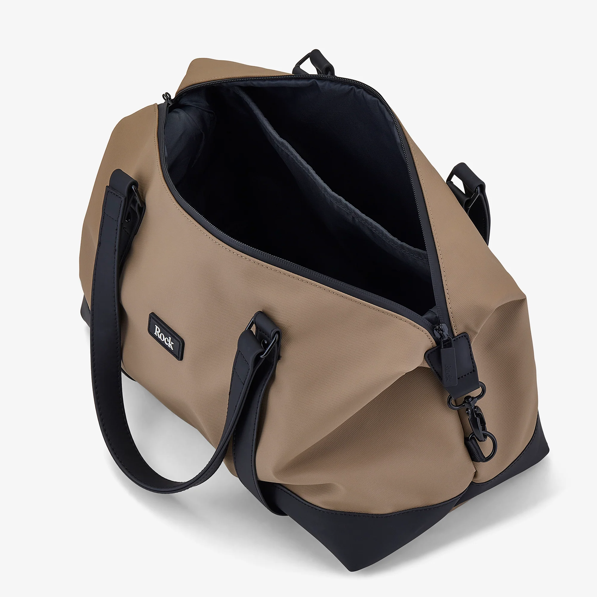 Harper Medium Holdall In Beige - Image 5