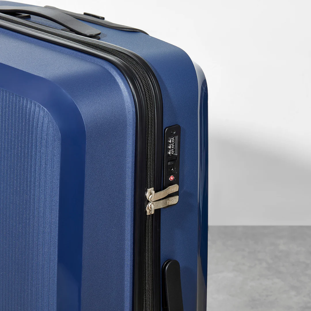 Hudson Large Suitcase in Navy - Image 6