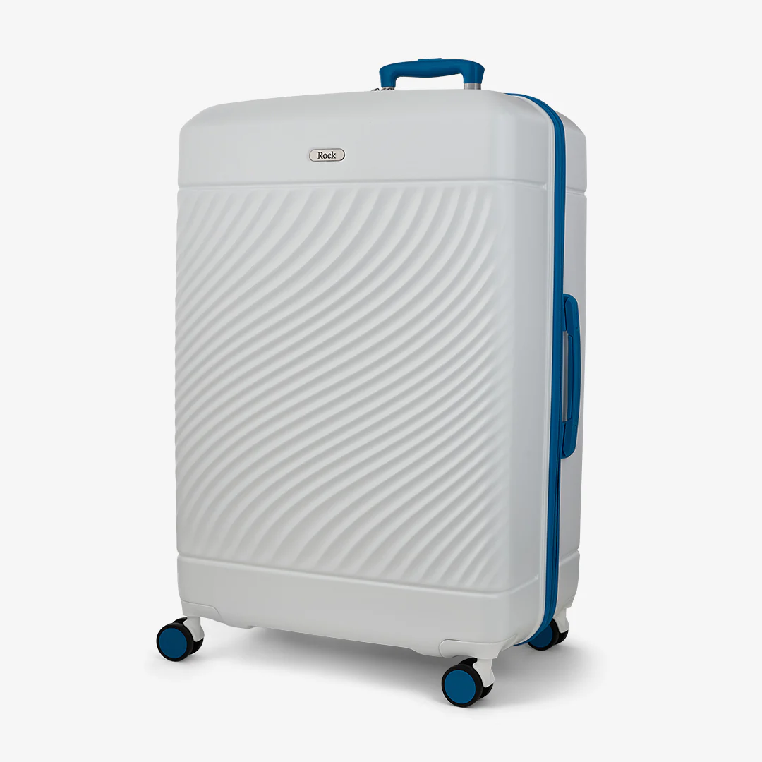 Love Island Set of 3 Suitcases in White + Blue - Image 2