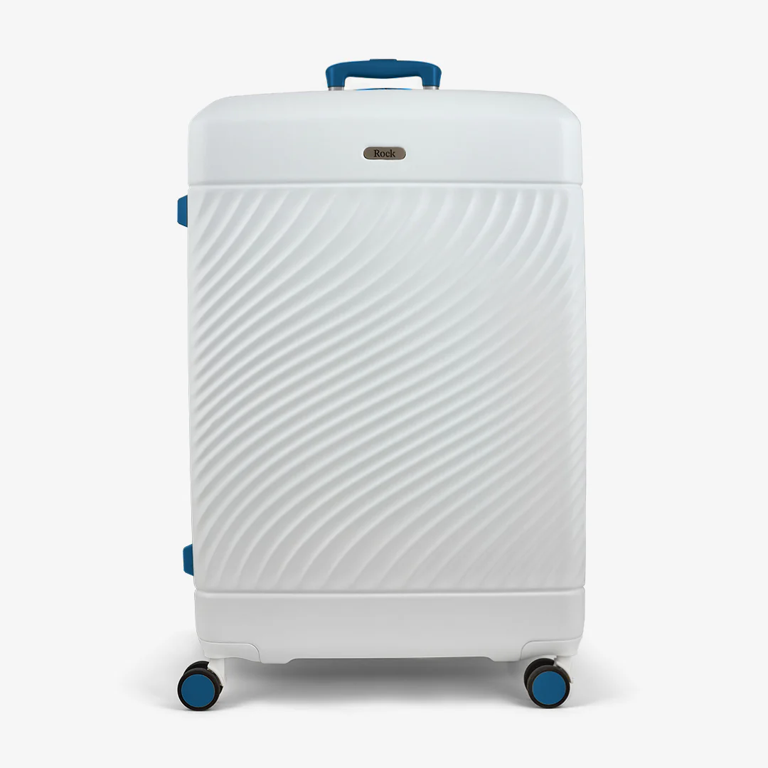 Love Island Set of 3 Suitcases in White + Blue - Image 3