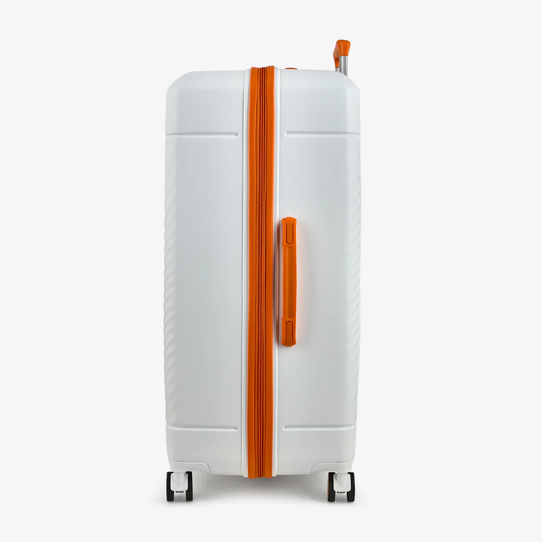 Love Island Set of 3 Suitcases in White + Orange - Image 4