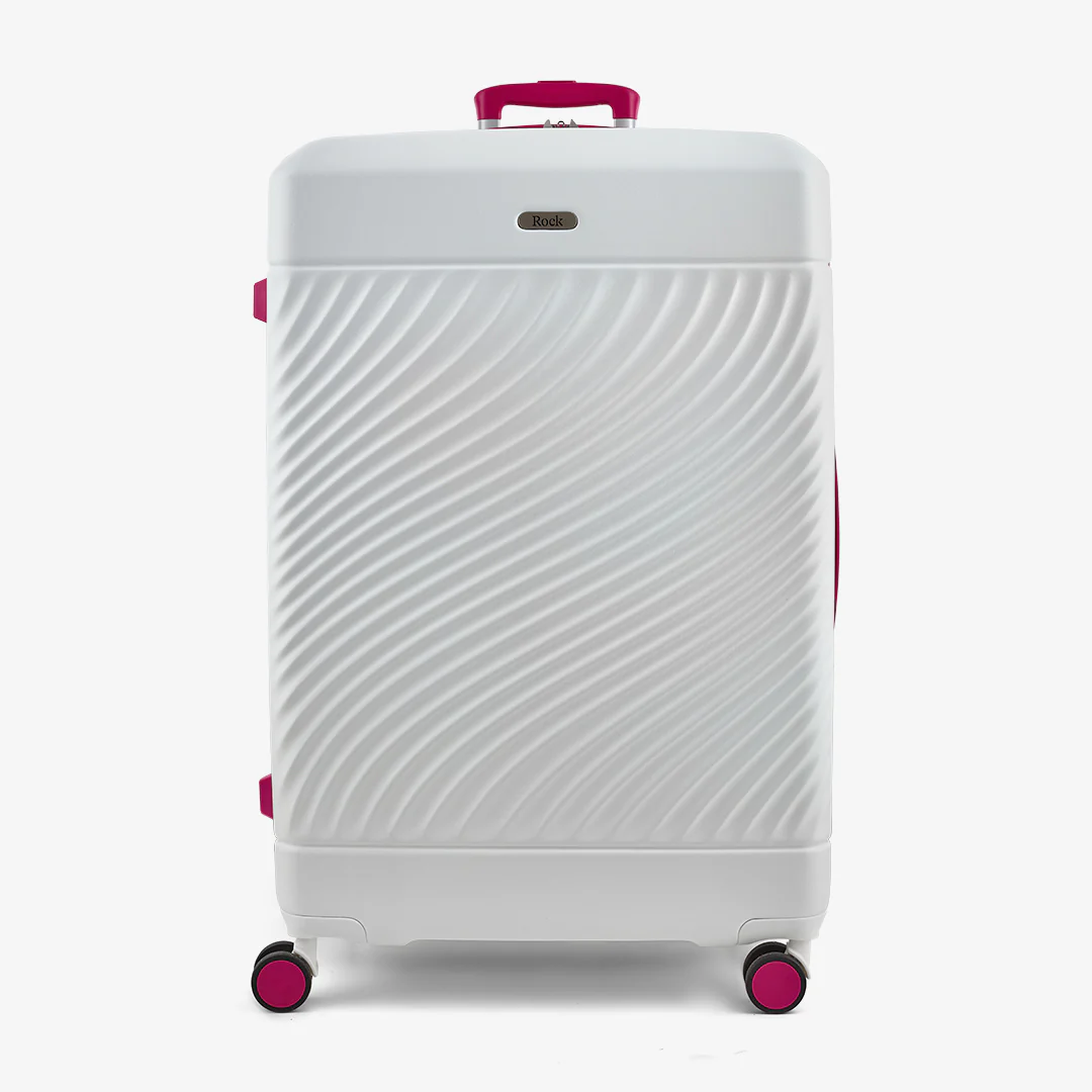Love Island Set of 3 Suitcases in White + Pink - Image 3