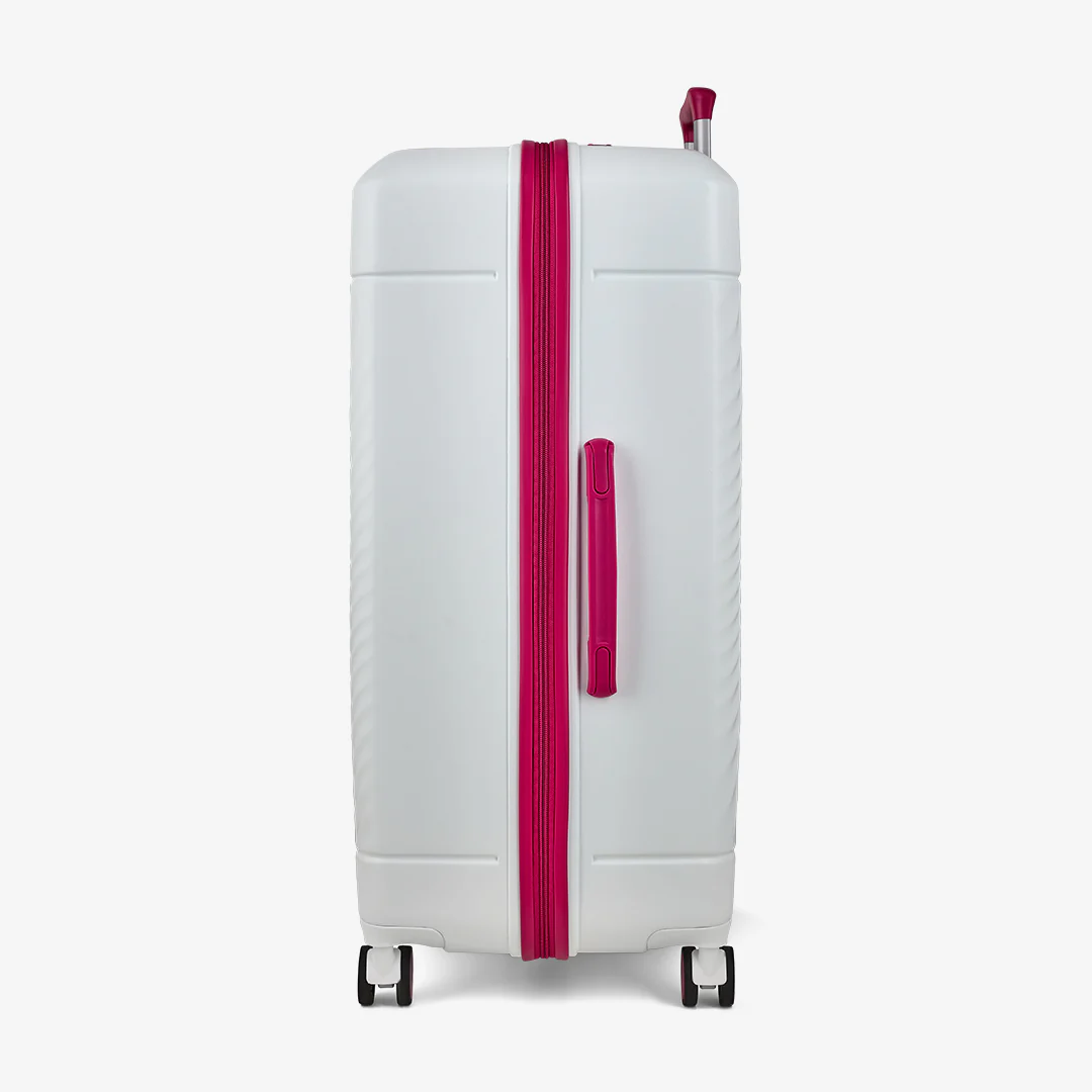 Love Island Set of 3 Suitcases in White + Pink - Image 4