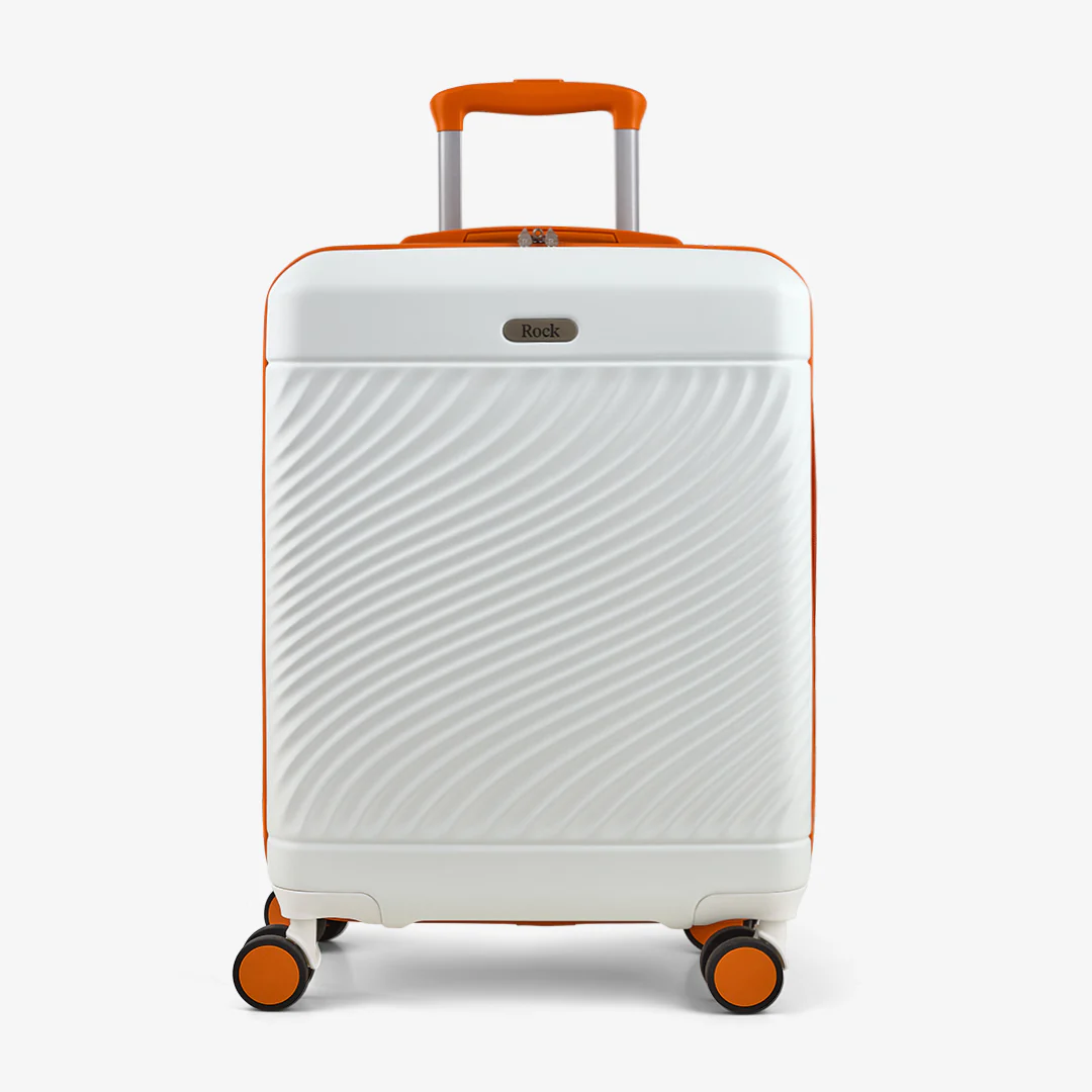Love Island Small Suitcase in White + Orange - Image 2