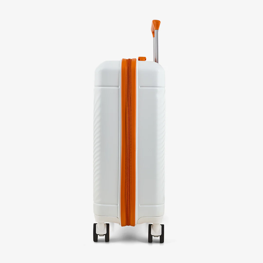 Love Island Small Suitcase in White + Orange - Image 3