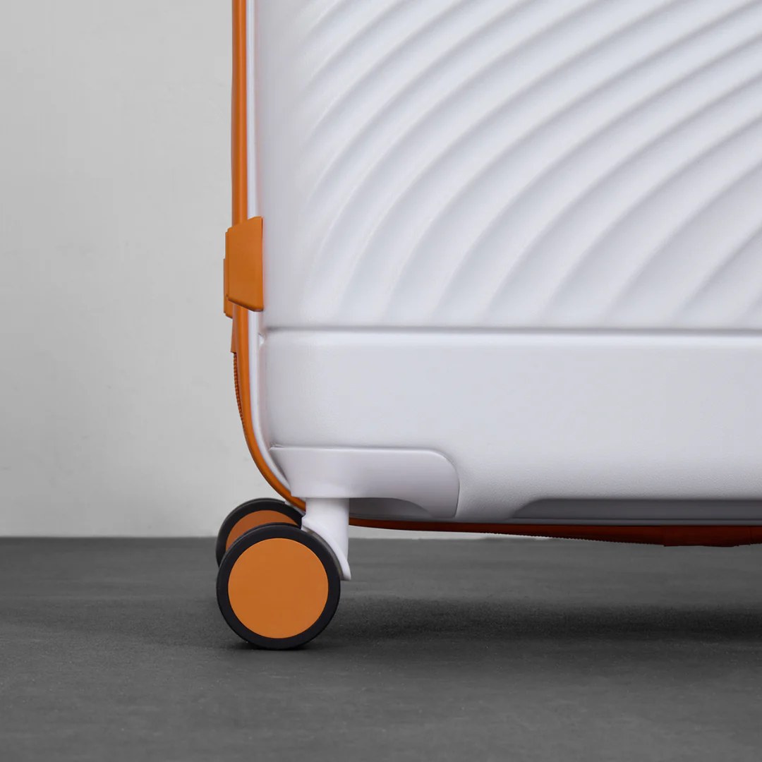 Love Island Small Suitcase in White + Orange - Image 5