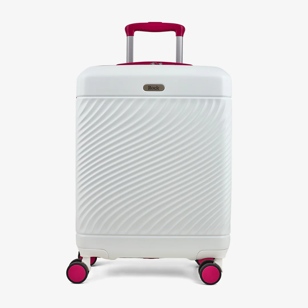 Love Island Small Suitcase in White + Pink - Image 2