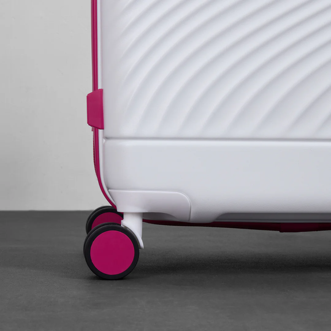 Love Island Small Suitcase in White + Pink - Image 4