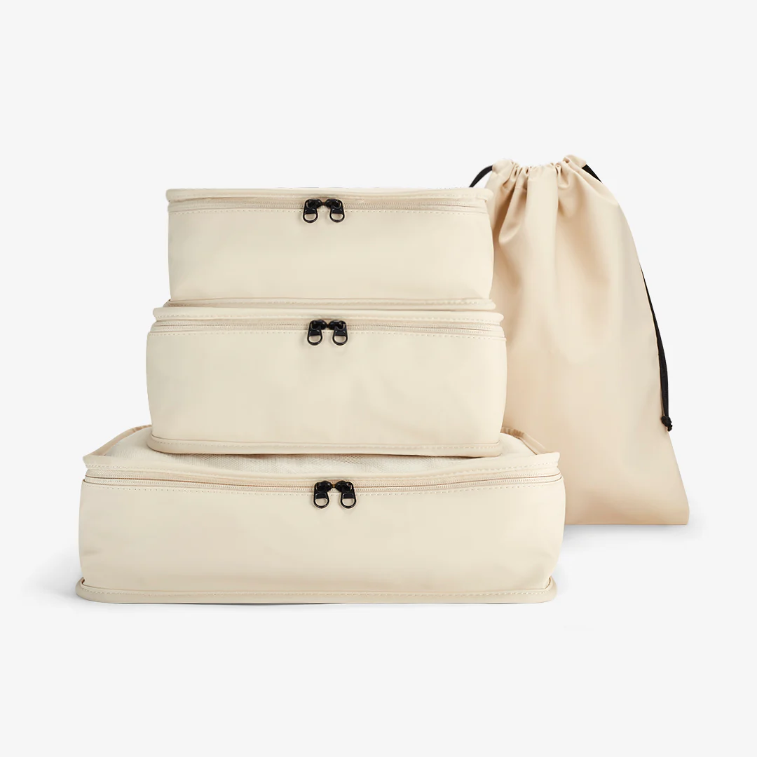 Packing Cubes Set of 4 in Beige - Image 2