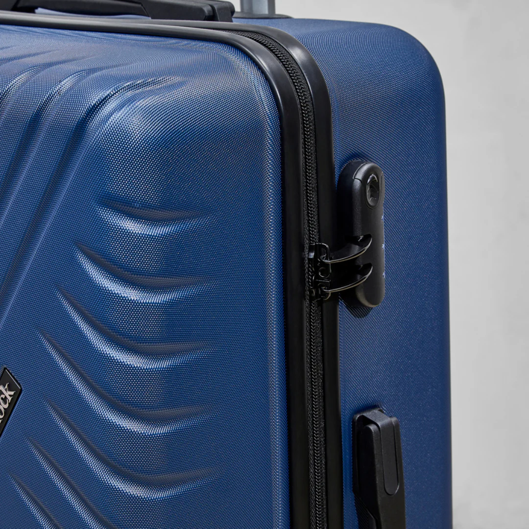 Santiago Small Suitcase in Navy - Image 6