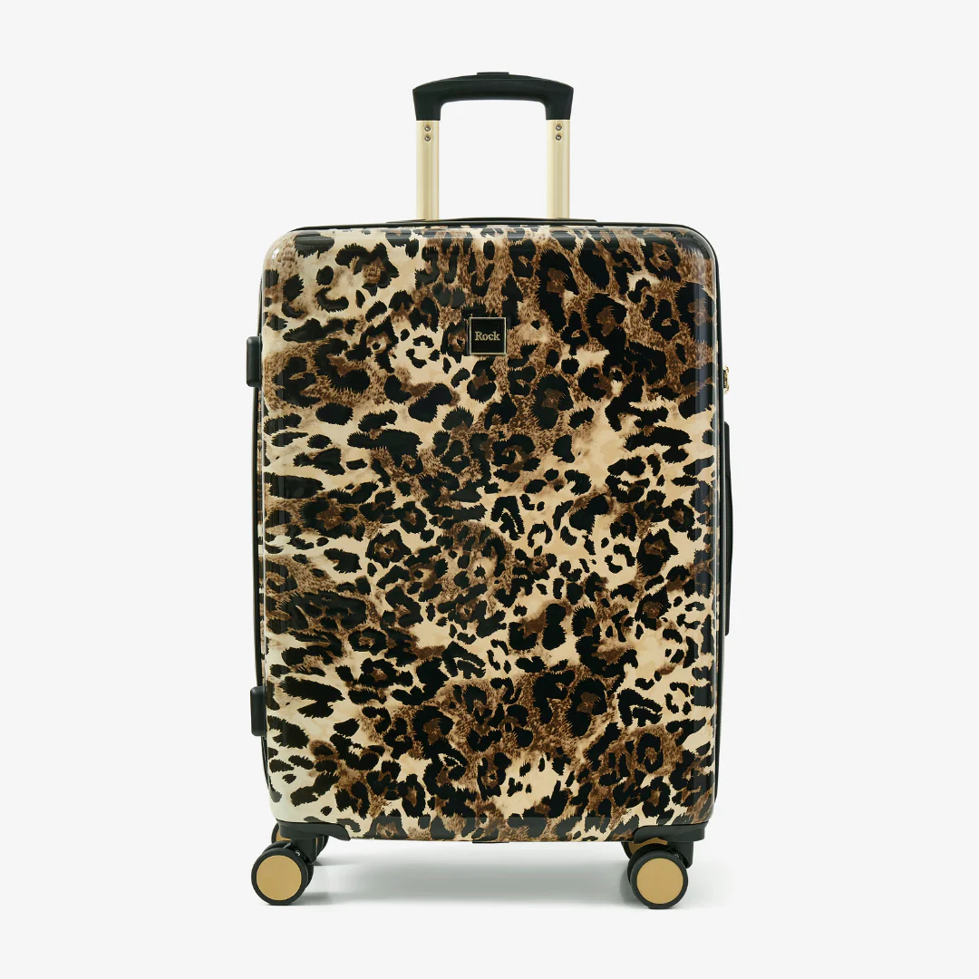 Savannah Medium Suitcase in Gold Leopard - Image 2
