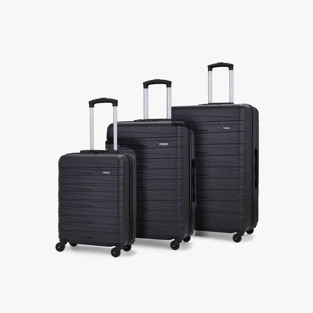 Seattle Set of 3 Suitcases in Black