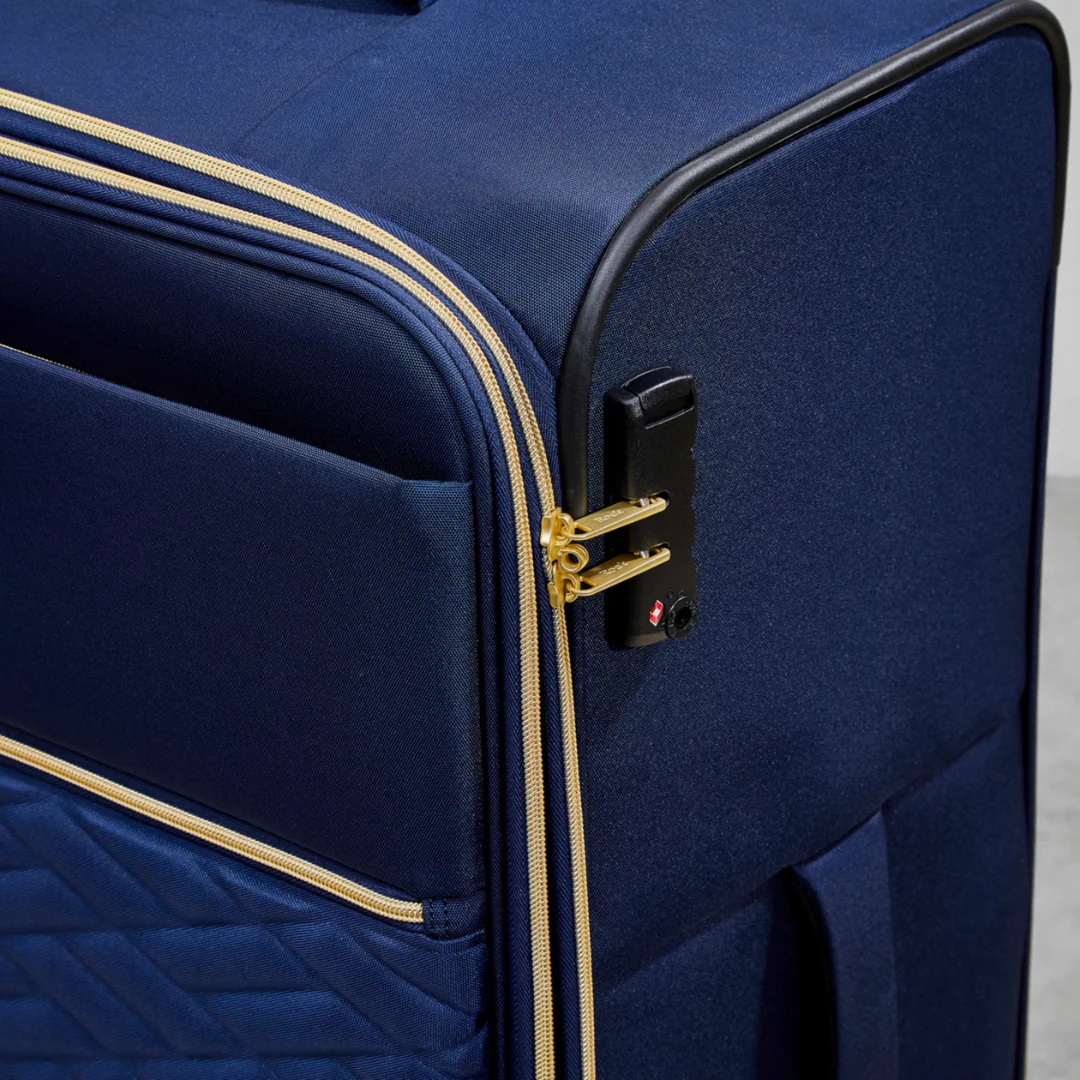 Sloane Medium Suitcase in Navy - Image 6