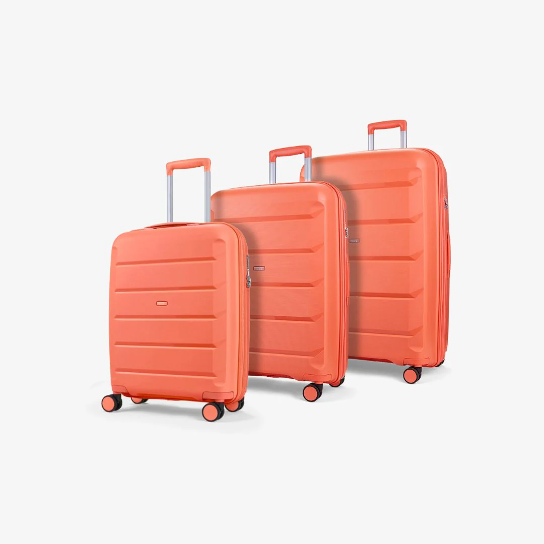 Tulum Set of 3 Suitcases in Peach