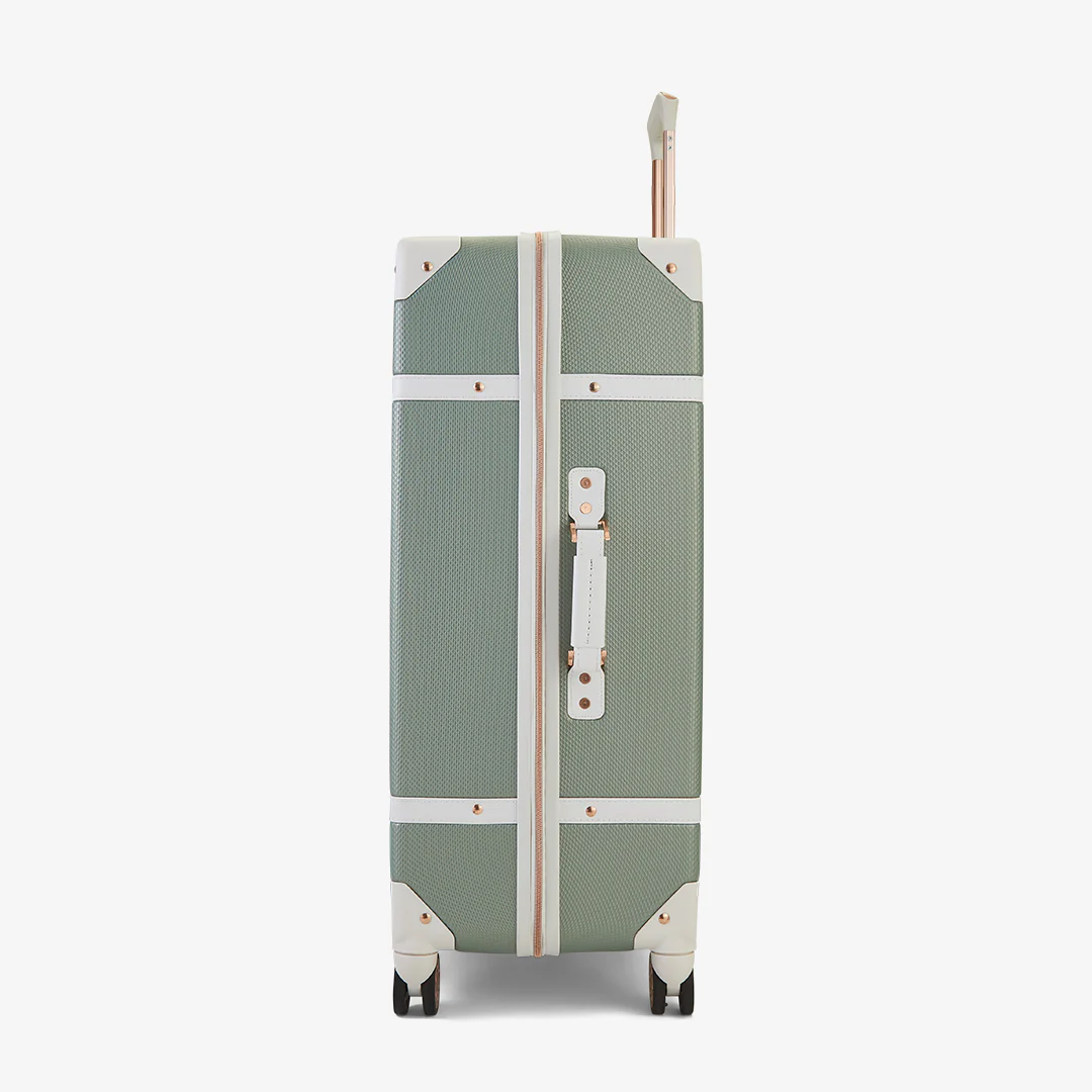 Vintage Large Suitcase in Sage Green - Image 3