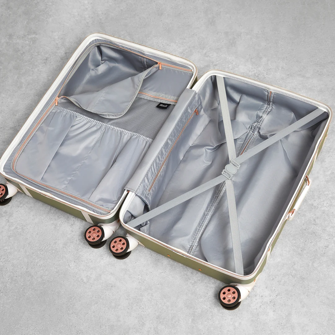 Vintage Large Suitcase in Sage Green - Image 5