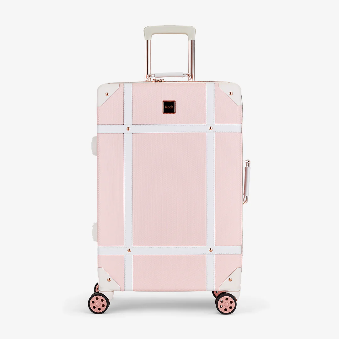 Vintage Medium Suitcase in Baby Pink - Image 2