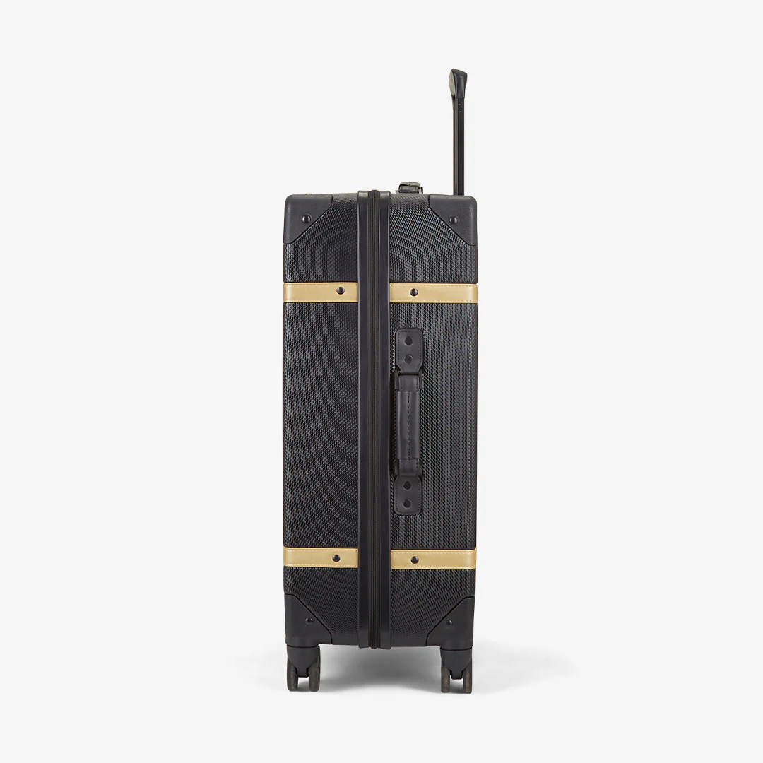Vintage Medium Suitcase in Black + Gold - Image 3