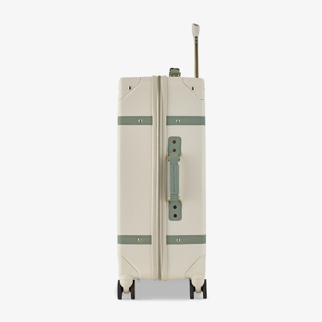 Vintage Medium Suitcase in Cream + Sage - Image 3