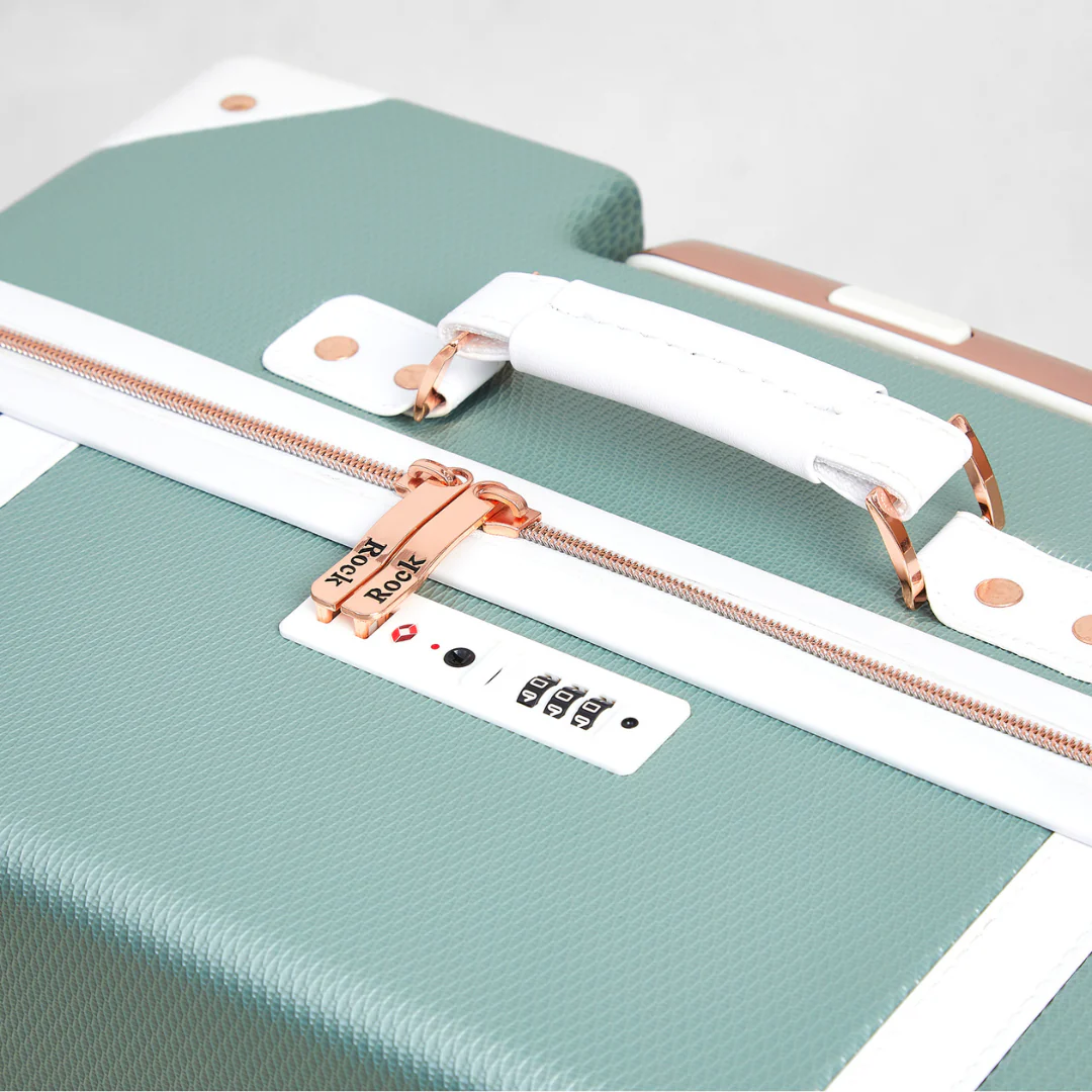 Vintage Medium Suitcase in Sage Green - Image 6
