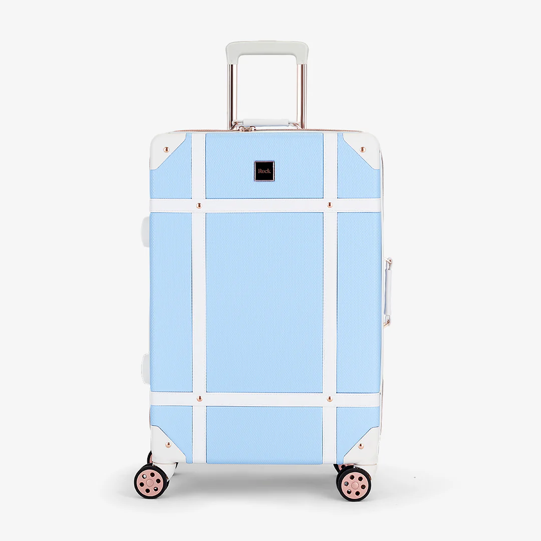 Vintage Medium Suitcase in Sky Blue - Image 2
