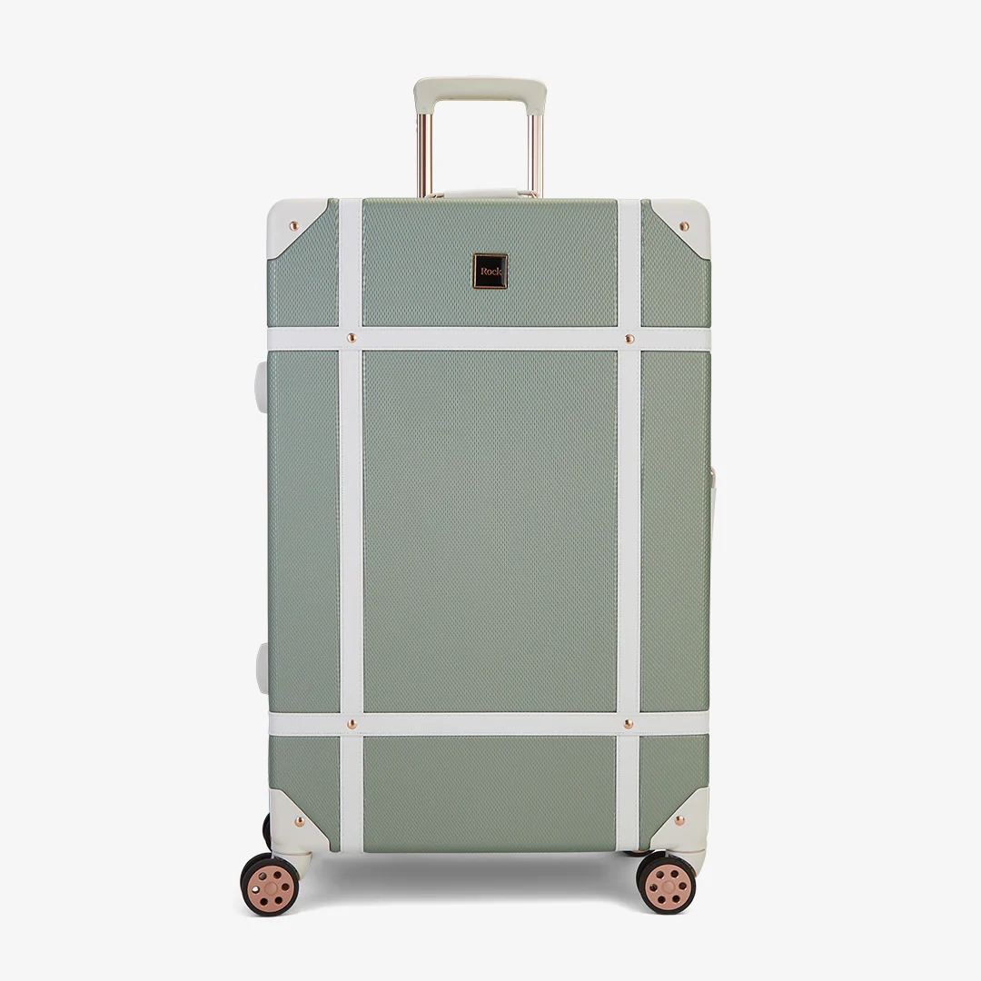 Vintage Set of 3 Suitcases in Sage Green - Image 3