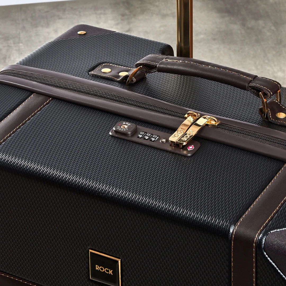 Vintage Set of 4 Suitcases in Black - Image 9
