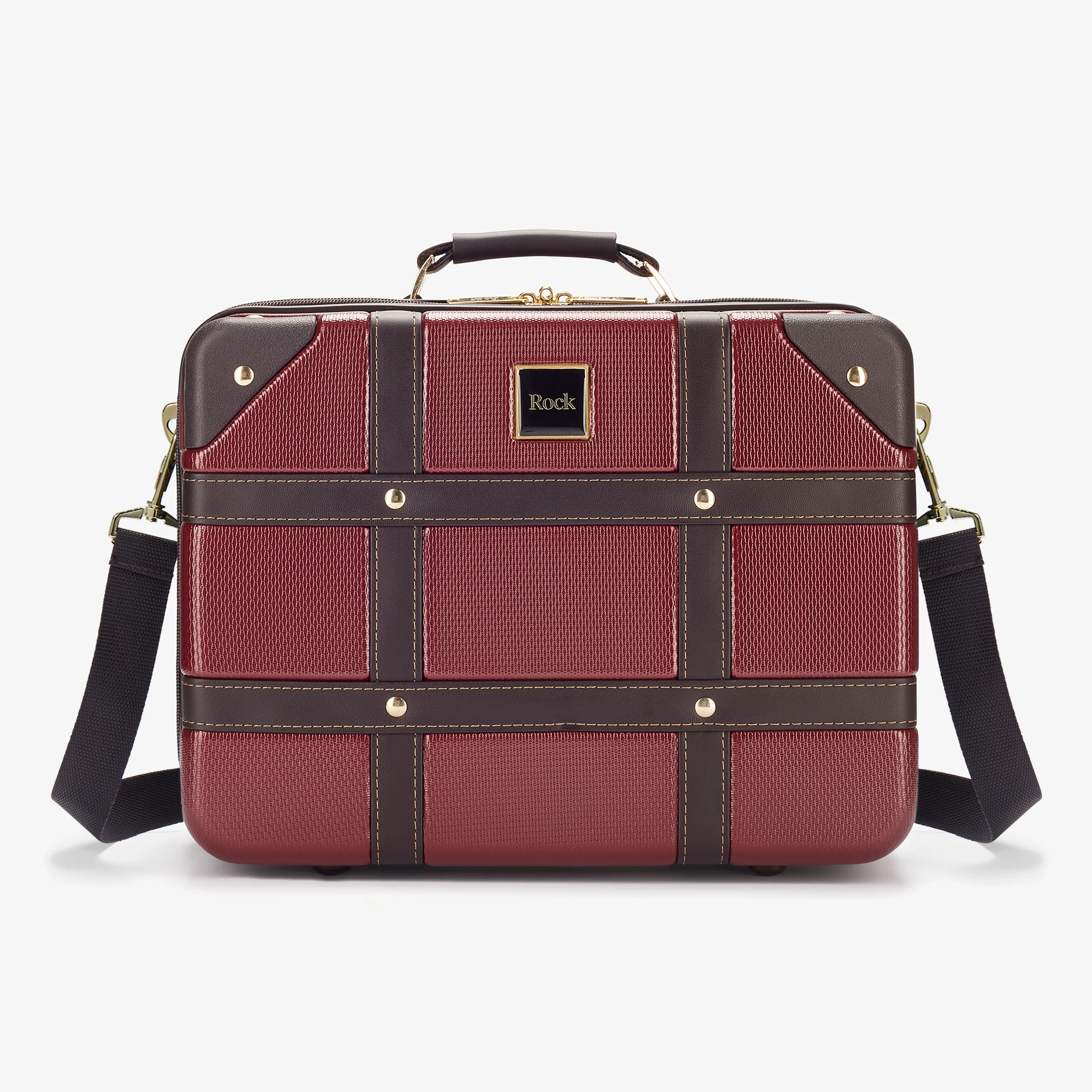 Vintage Set of 4 Suitcases in Burgundy - Image 2