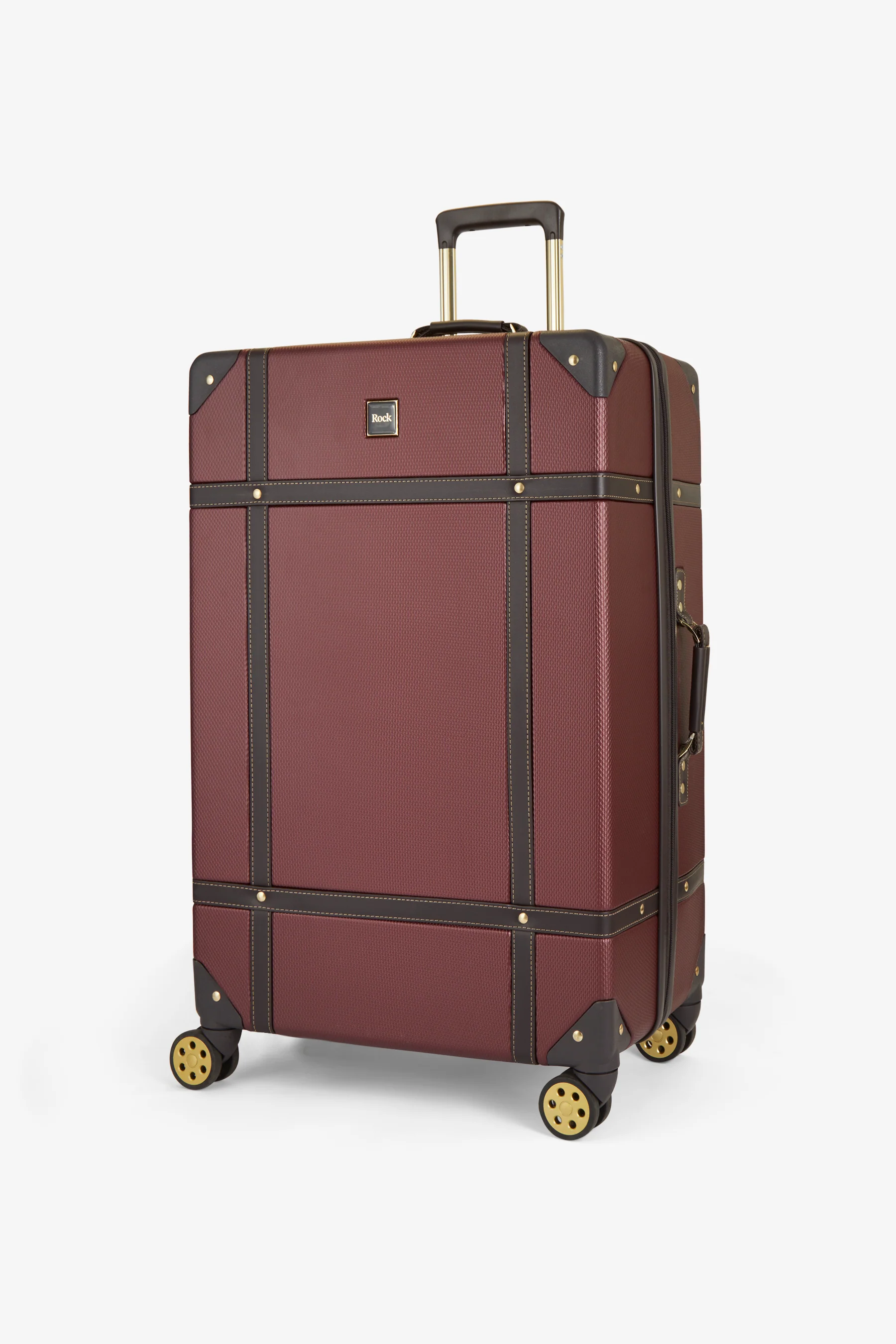 Vintage Set of 4 Suitcases in Burgundy - Image 3
