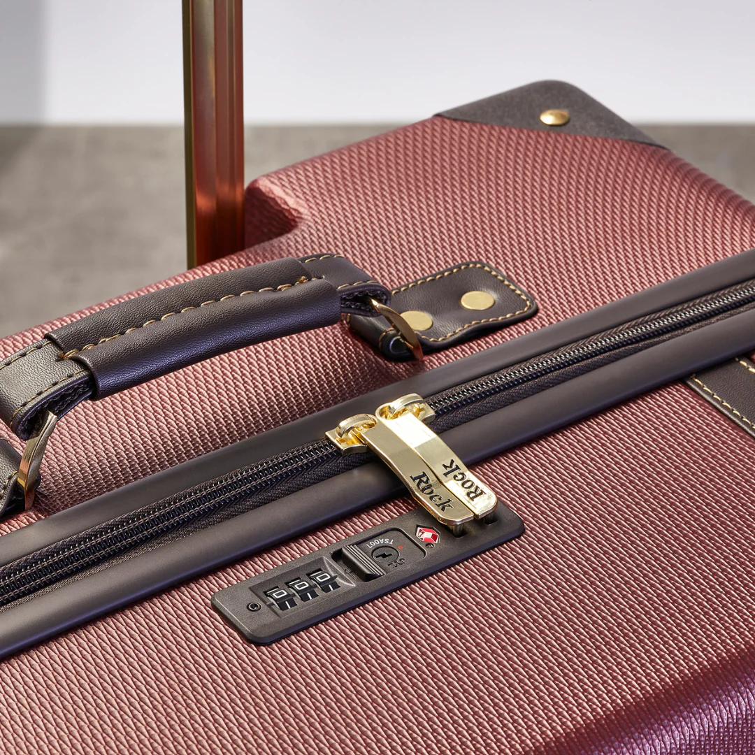 Vintage Set of 4 Suitcases in Burgundy - Image 6