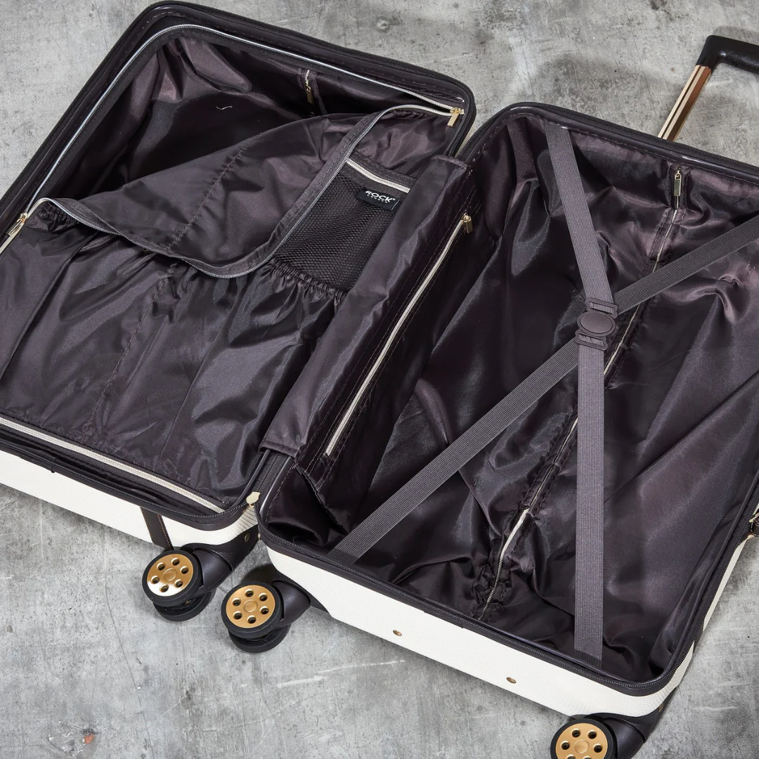Vintage Set of 4 Suitcases in Cream - Image 8