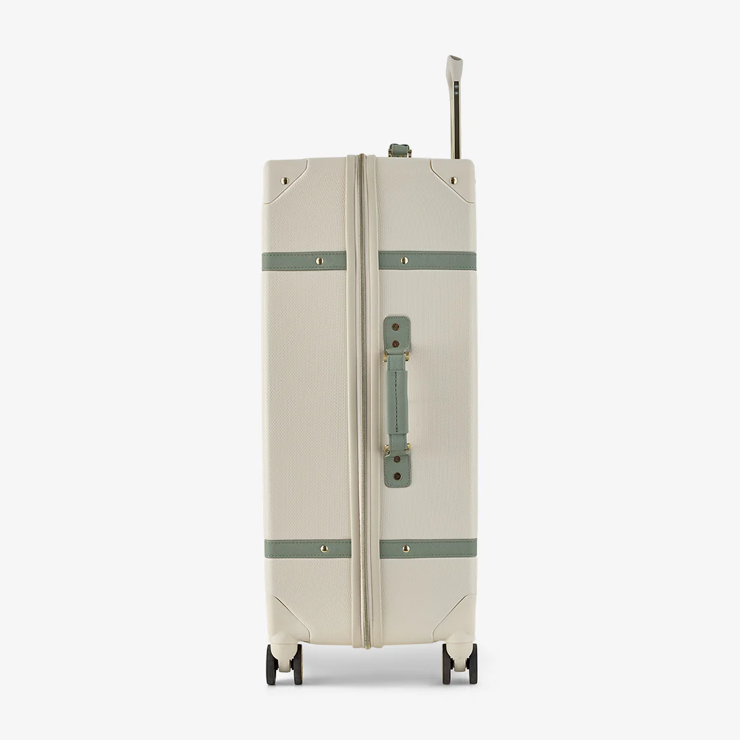 Vintage Set of 4 Suitcases in Cream + Sage - Image 4
