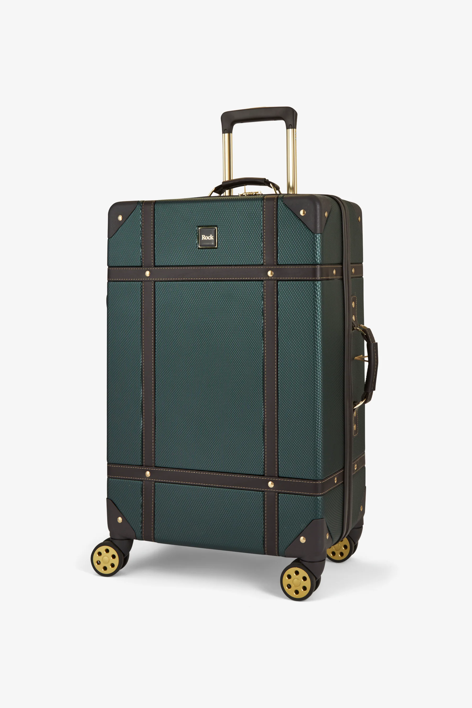 Vintage Set of 4 Suitcases in Emerald Green - Image 3