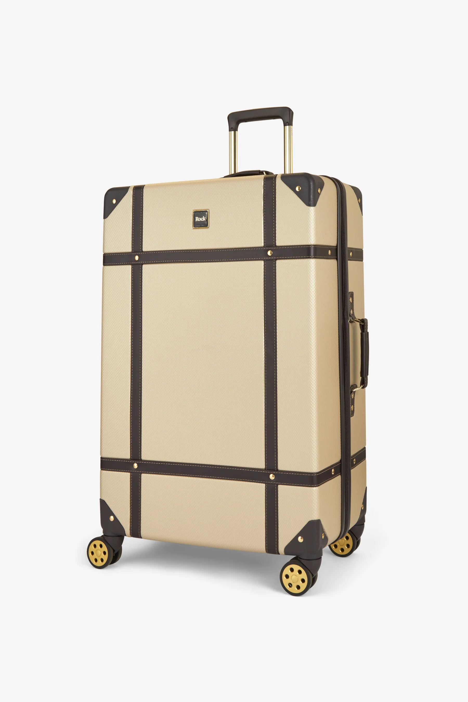 Vintage Set of 4 Suitcases in Gold - Image 3