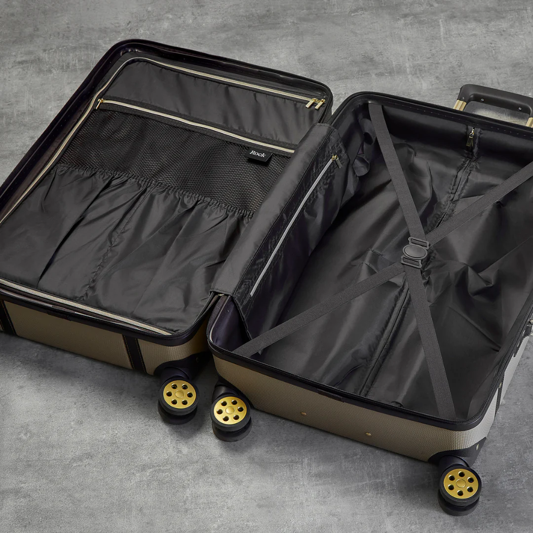 Vintage Set of 4 Suitcases in Gold - Image 5