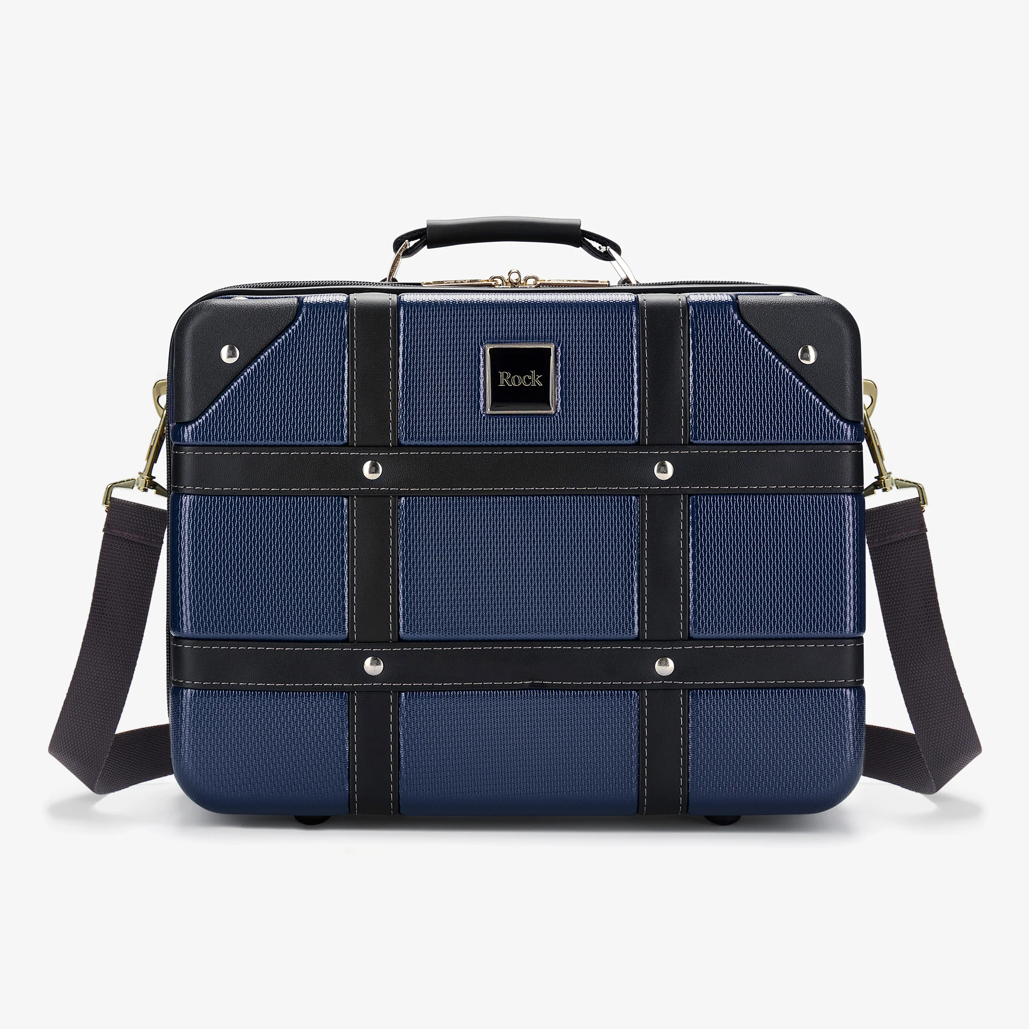 Vintage Set of 4 Suitcases in Navy - Image 2