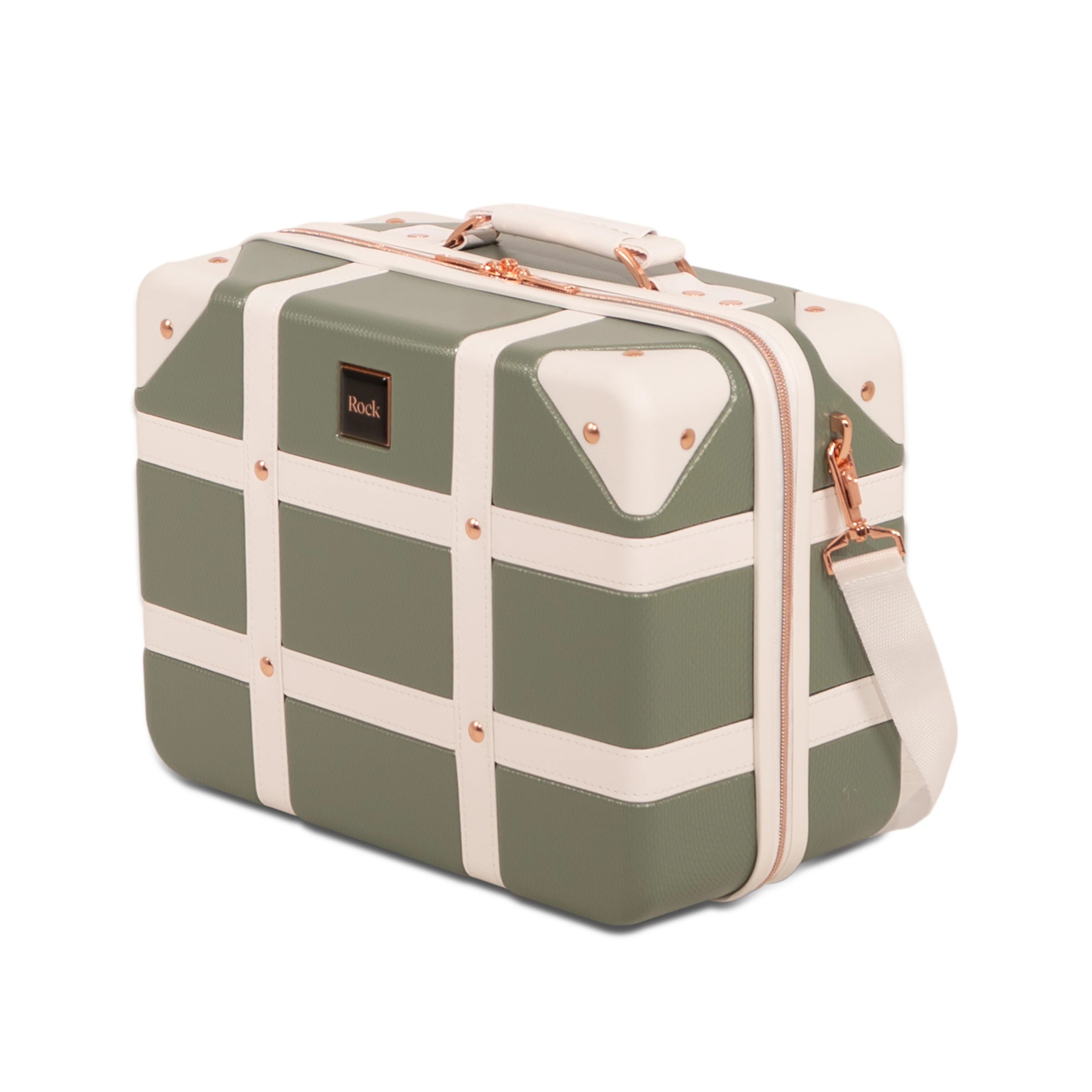 Vintage Set of 4 Suitcases in Sage Green - Image 2
