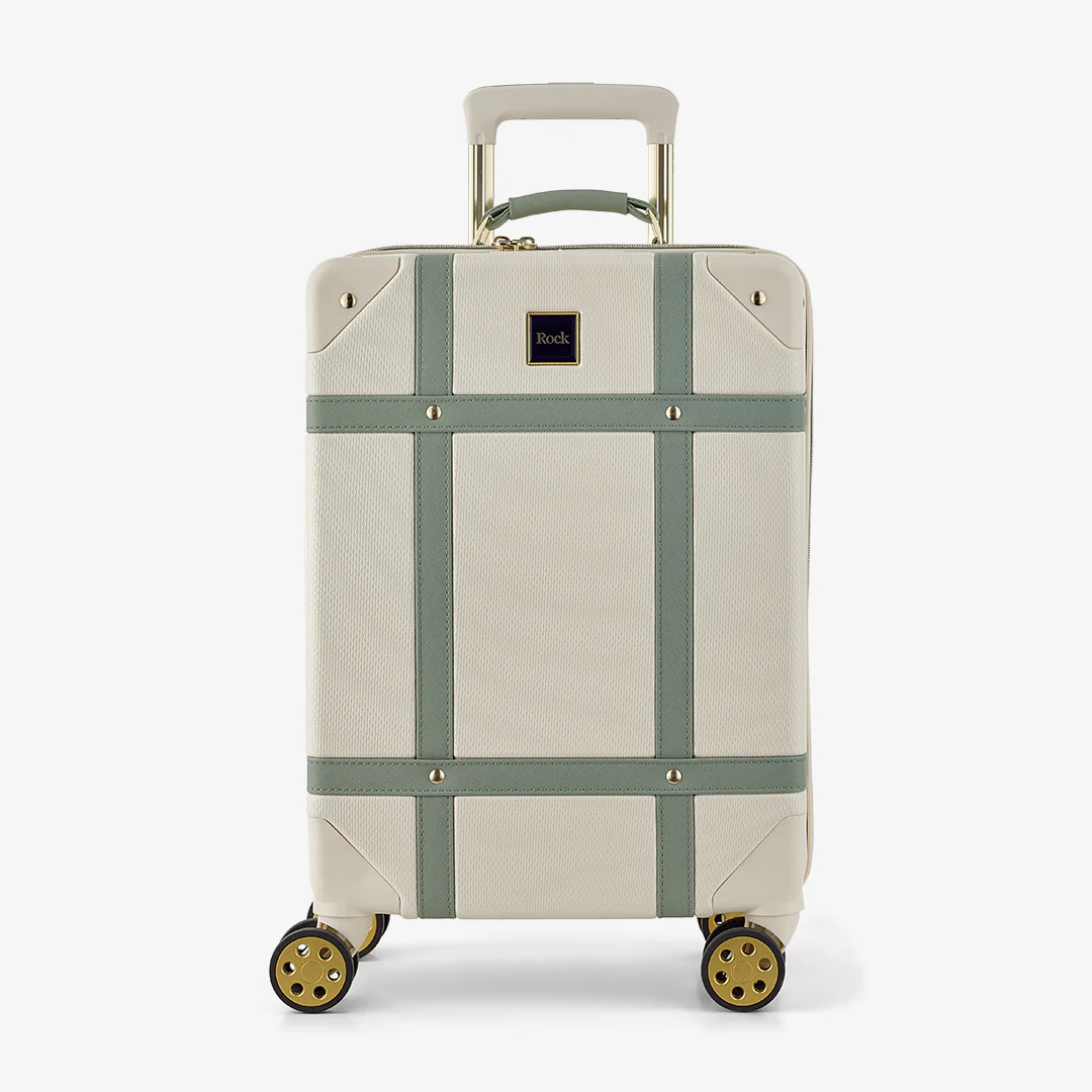 Vintage Small Suitcase in Cream + Sage - Image 2