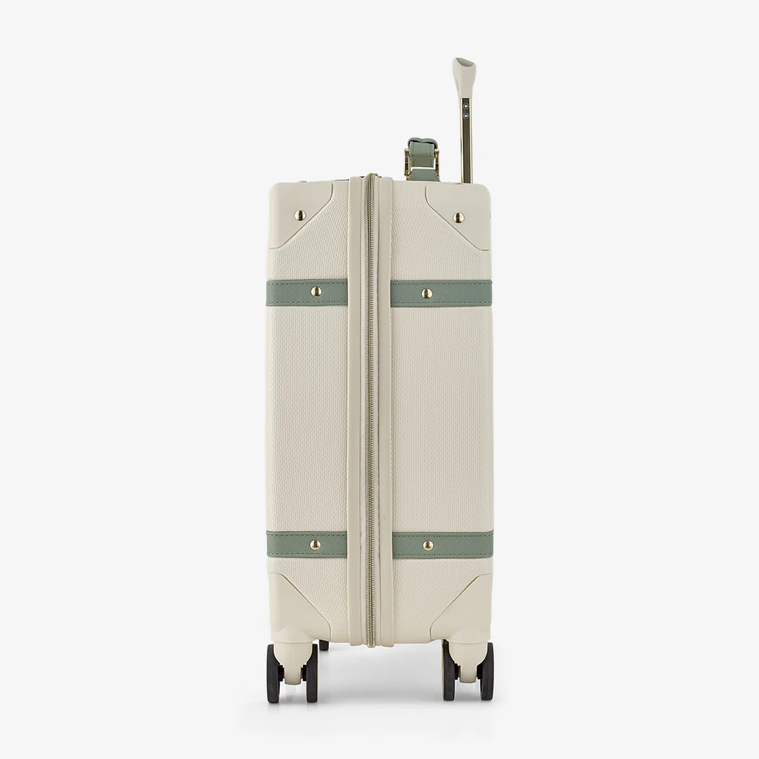 Vintage Small Suitcase in Cream + Sage - Image 3