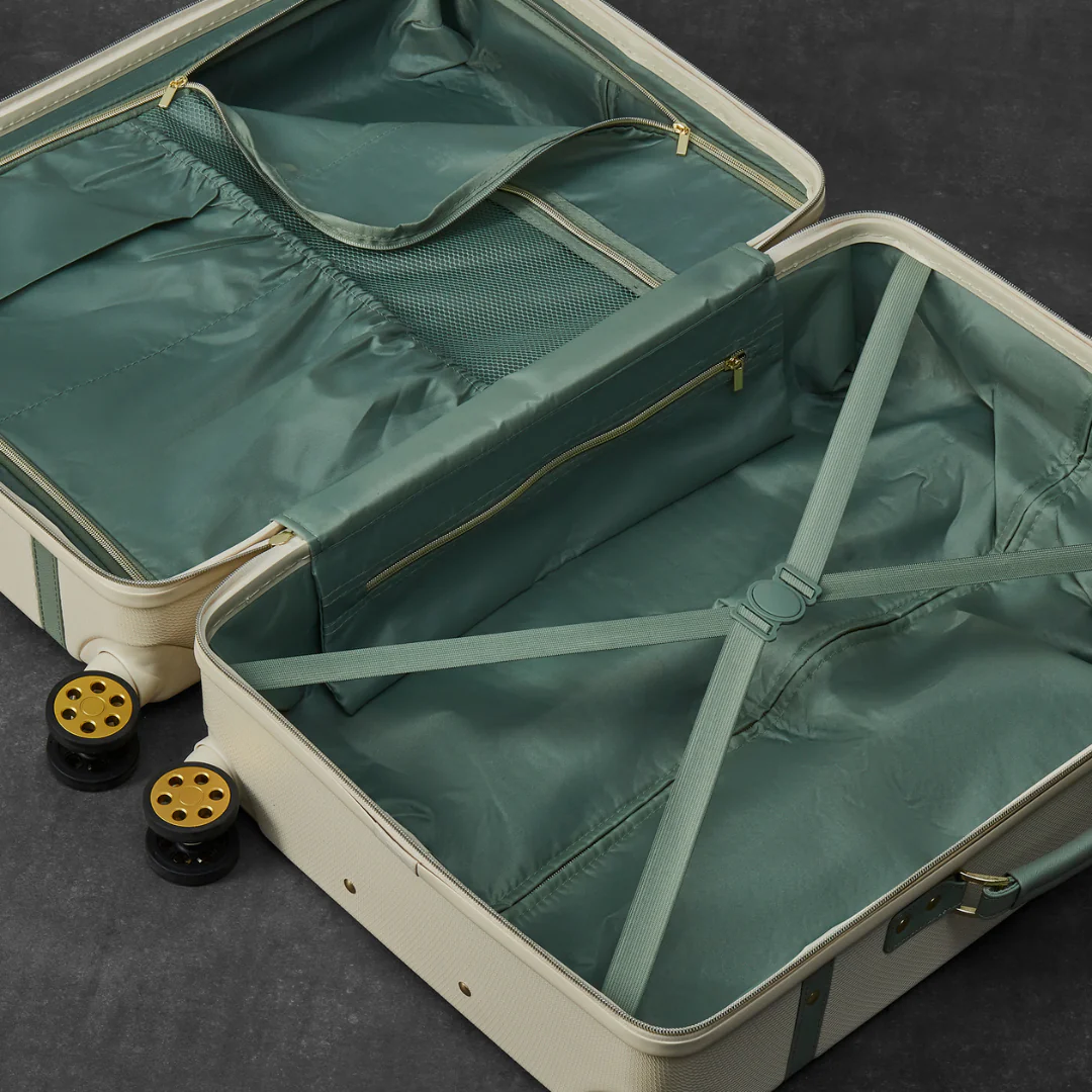 Vintage Small Suitcase in Cream + Sage - Image 6