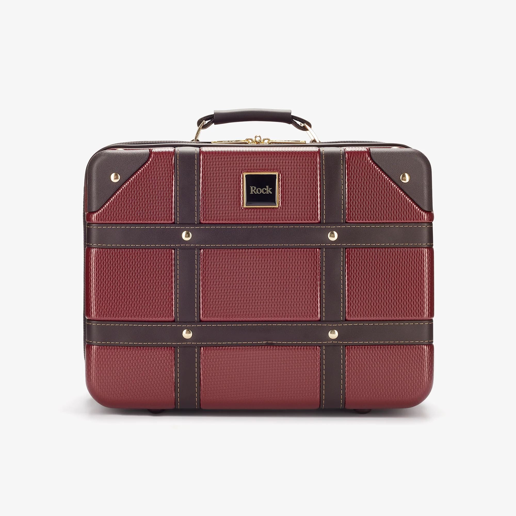 Vintage Vanity Suitcase in Burgundy - Image 2